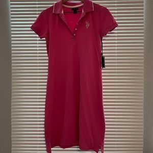 U.S. Polo Assn Pink Shirt Dress NWT | Size Small